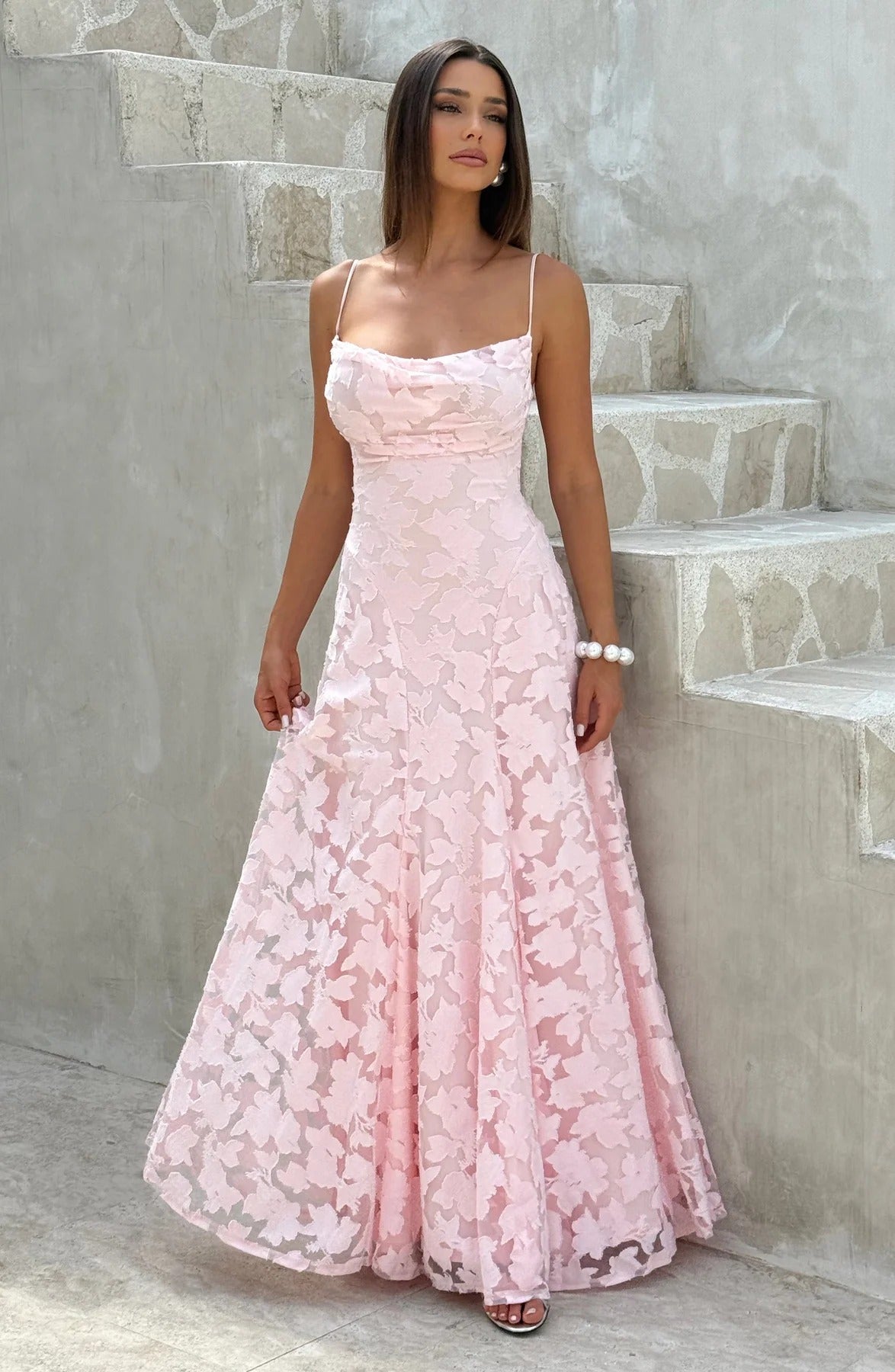 Briar | Women's Floral Sleeveless Maxi Wedding Guest Dress, Pink / S Briar | Women's Floral Sleeveless Maxi Wedding Guest Dress, Pink / S