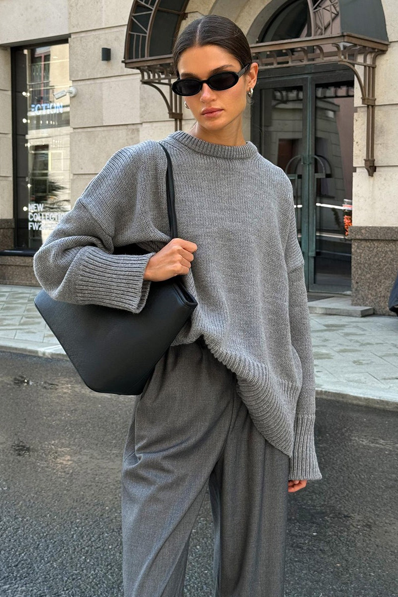 Jocelyn | Women's Drop Shoulder Long Sleeve Oversized Knit Sweater