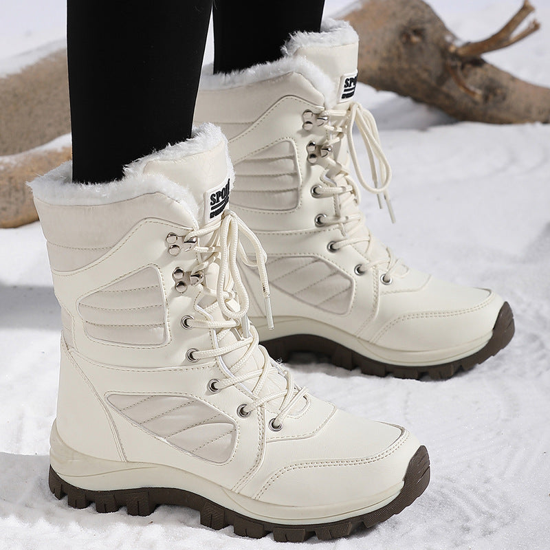 Marjorie | Women's Mid Calf Lace Up Round Toe Boots