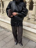 Reagan | Women's Oversized Faux Leather Biker Jacket