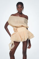 Brixton | Women's Backless Ruffle Flower Mini Dress