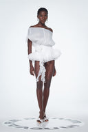 Brixton | Women's Backless Ruffle Flower Mini Dress