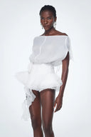 Brixton | Women's Backless Ruffle Flower Mini Dress