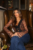 Valerie | Women's Longsleeve Leopard Top