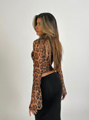 Valerie | Women's Longsleeve Leopard Top