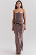 Maisy | Women's Strapless Corset Maxi Dress