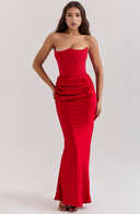 Maisy | Women's Strapless Corset Maxi Dress