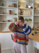 Adair | Women's Drop Shoulder Long Sleeve Striped Knit Sweater