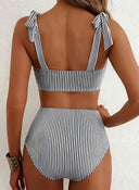 Adele | Women’s Bow Strap High-Waist Bikini Set Tummy Coverage