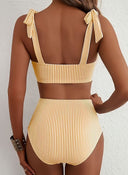 Adele | Women’s Bow Strap High-Waist Bikini Set Tummy Coverage