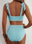 Adele | Women’s Bow Strap High-Waist Bikini Set Tummy Coverage