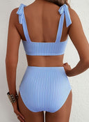 Adele | Women’s Bow Strap High-Waist Bikini Set Tummy Coverage