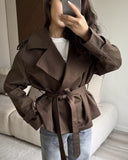 Ainsley | Women's Belted Double Breasted Trench Coat Jacket