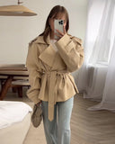 Ainsley | Women's Belted Double Breasted Trench Coat Jacket