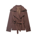 Ainsley | Women's Belted Double Breasted Trench Coat Jacket