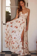 Aisha | Women's Sleeveless Floral Maxi Wedding Guest Dress