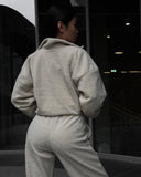 Aiyana | Women's Zip Long Sleeve Fleece Wide Leg Two Piece Set