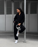 Aiyana | Women's Zip Long Sleeve Fleece Wide Leg Two Piece Set