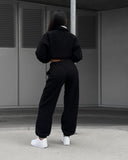 Aiyana | Women's Zip Long Sleeve Fleece Wide Leg Two Piece Set