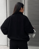 Aiyana | Women's Zip Long Sleeve Fleece Wide Leg Two Piece Set