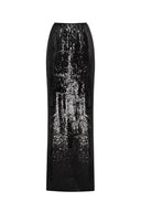 Alejandra | Women's Sweetheart Neck Spaghetti Strap Bust Cups Sequin Maxi Dress