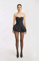 Alia | Women's Strapless Balloon Draped Mini Cocktail Dress