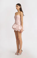 Alia | Women's Strapless Balloon Draped Mini Cocktail Dress