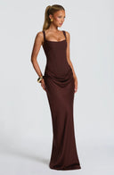 Alina | Women's Sleeveless Bodycon Corset Maxi Wedding Guest Dress