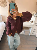 Alivia | Women's Oversized Chunky Zip Up Knit Cardigan