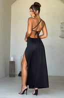 Amanda | Women's One-Shoulder Slit Maxi Dress