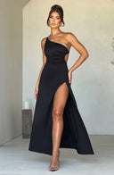 Amanda | Women's One-Shoulder Slit Maxi Dress