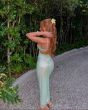 Amaria | Women's Sleeveless Sequin Maxi Summer Vacation Dress