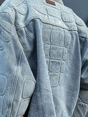 Amelie | Women's Oversized Long Sleeve Embroidered Denim Jacket