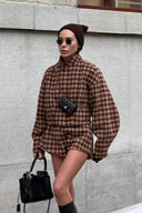 Analia | Women's Zip Jacket High Neck Long Sleeve Two Piece Set