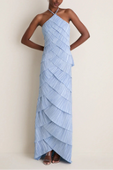 Annabel | Women’s Pleated Halter Maxi Wedding Guest Dress