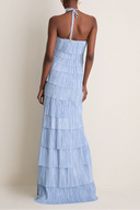 Annabel | Women’s Pleated Halter Maxi Wedding Guest Dress