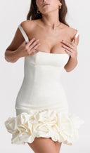 Annika | Women's Sleeveless Ruffle Hem Mini Prom Dress