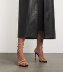Antonia | Women's Rhinestone Spiral Ankle Wrap Open Toe Stiletto Heels