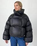 Ariane | Women's High Collar Long Sleeve Hooded Puffer Jacket