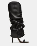 Arianne | Women's Open Toe Ruched Slouchy Stiletto Knee High Heel Boots