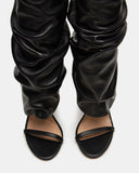 Arianne | Women's Open Toe Ruched Slouchy Stiletto Knee High Heel Boots