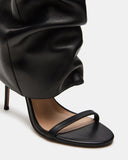 Arianne | Women's Open Toe Ruched Slouchy Stiletto Knee High Heel Boots