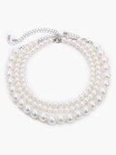 Arlette | Women's Layered Pearl Three Strand Bead Necklace