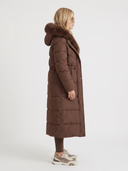 Arwen | Women's Hooded Drawstring Front Long Quilted Puffer Jacket
