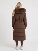 Arwen | Women's Hooded Drawstring Front Long Quilted Puffer Jacket