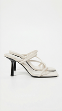 Aubrey | Women’s Cross Strap Square Toe Mule Heel Sandals