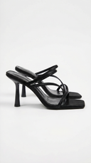 Aubrey | Women’s Cross Strap Square Toe Mule Heel Sandals