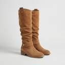 Audrey | Women's Western Round Toe Block Knee High Heel Boots