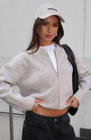 Augusta | Women's Drop Shoulder Zip Front Knit Cardigan