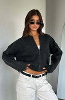 Augusta | Women's Drop Shoulder Zip Front Knit Cardigan